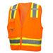 Pyramex Hi Vis Two-Tone Self Extinguishing Mesh Vest - Type R Class 2 - RVZ24SE