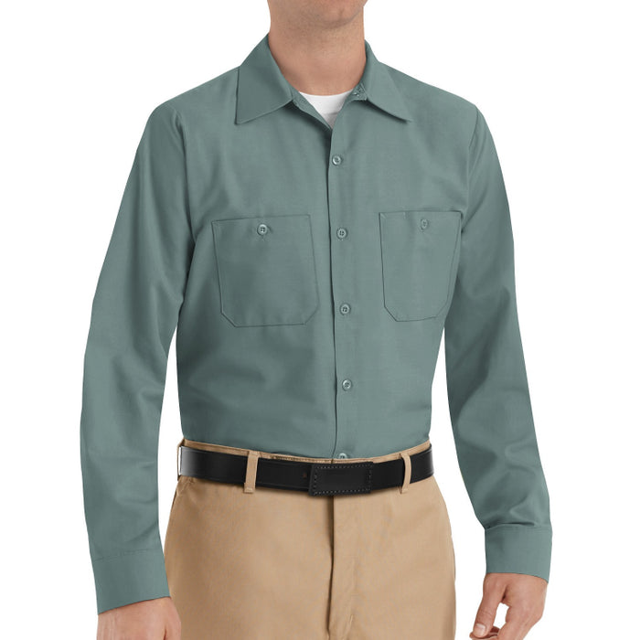 Red Kap® Men's Long Sleeve Industrial Work Shirt - Light Green - SP14