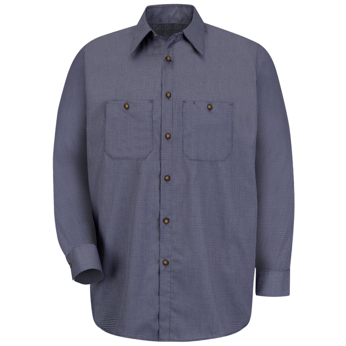 Red Kap® Men's Long Sleeve Microcheck Uniform Shirt - SP10