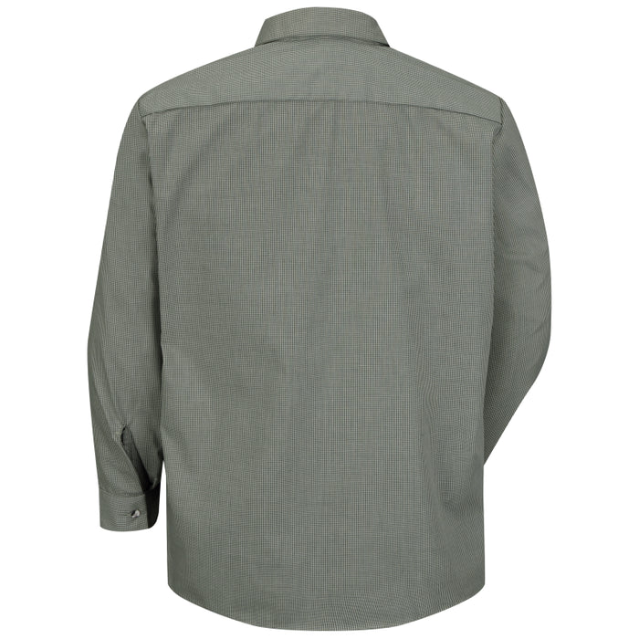 Red Kap® Men's Long Sleeve Microcheck Uniform Shirt - SP10
