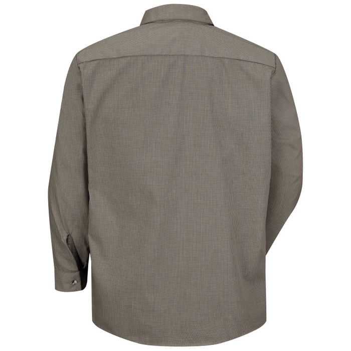 Red Kap® Men's Long Sleeve Microcheck Uniform Shirt - SP10