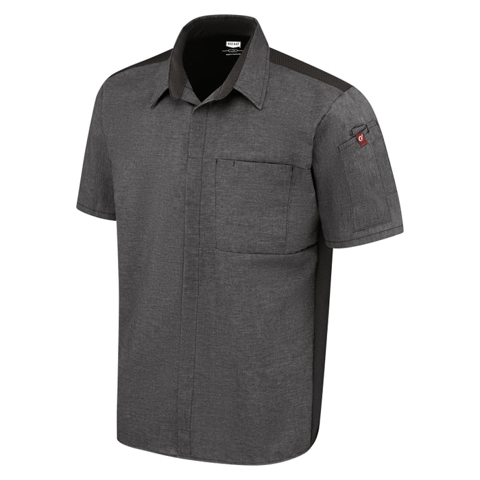 Red Kap® Men's Airflow Cook Shirt with OilBlok and Mesh Back - 502M