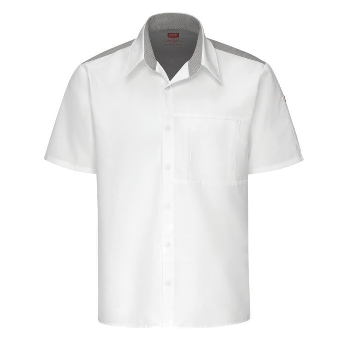 Red Kap® Men's Airflow Cook Shirt with OilBlok and Mesh Back - 502M
