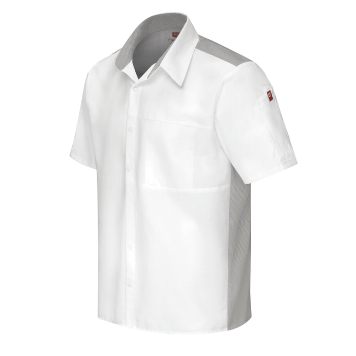 Red Kap® Men's Airflow Cook Shirt with OilBlok and Mesh Back - 502M