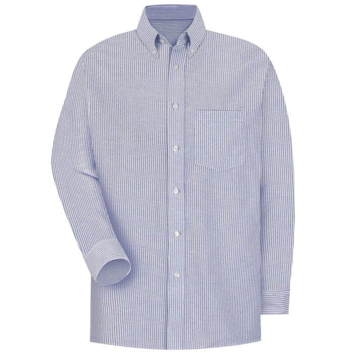 Red Kap® Men's Long Sleeve Executive Oxford Dress Pocket Shirt - SR70 - Blue / White Stripe