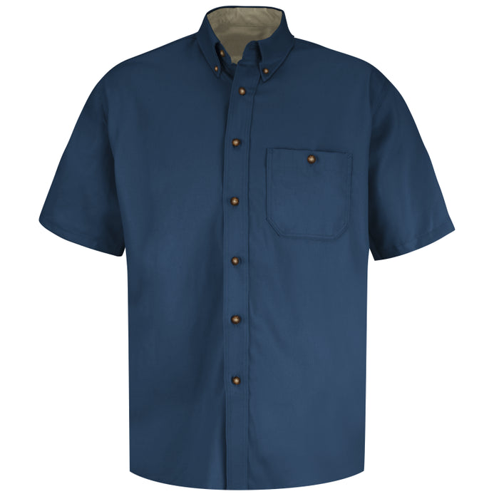 Red Kap® Men's Short Sleeve Cotton Contrast Dress Shirt - SC64