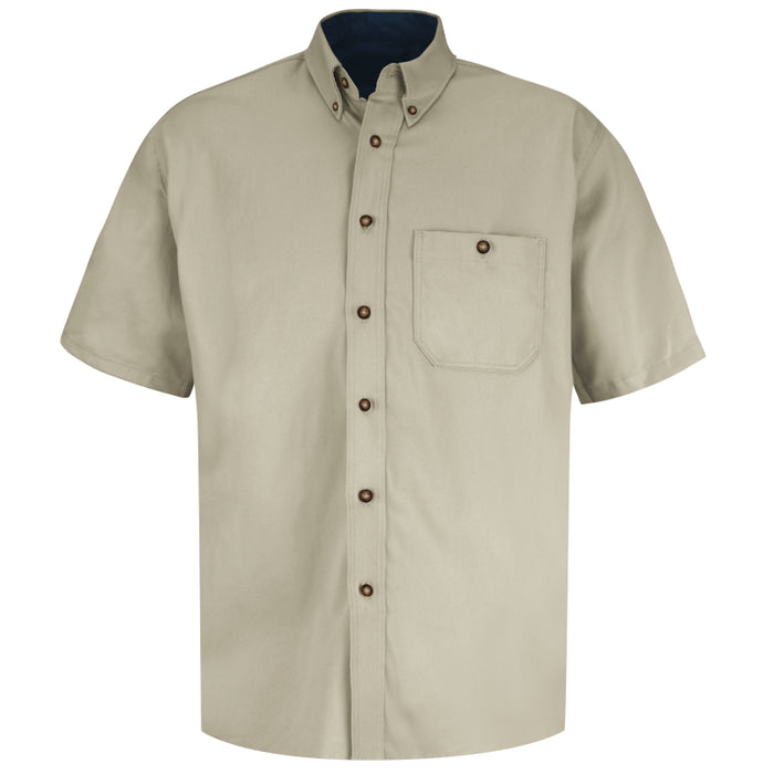 Red Kap® Men's Short Sleeve Cotton Contrast Dress Shirt - SC64
