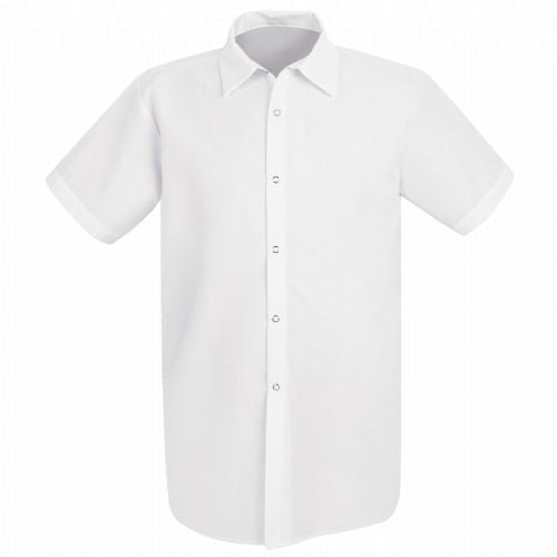 Red Kap® Men's Short Sleeve Pocketless Spun Poly Long Cook Shirt - 5035