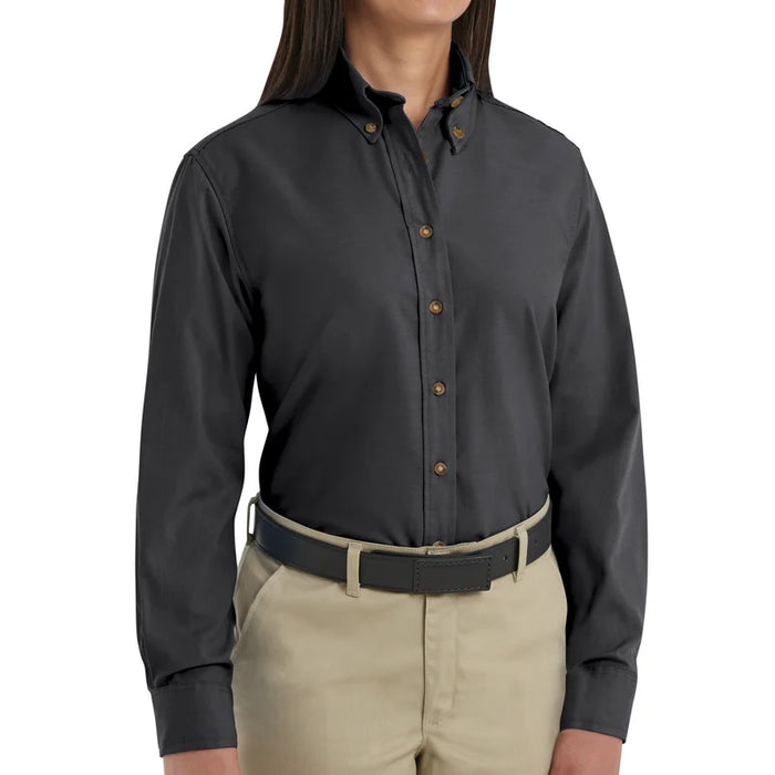 Red Kap®  Women's Long Sleeve Poplin Box Pleated Back Dress Shirt - SP91