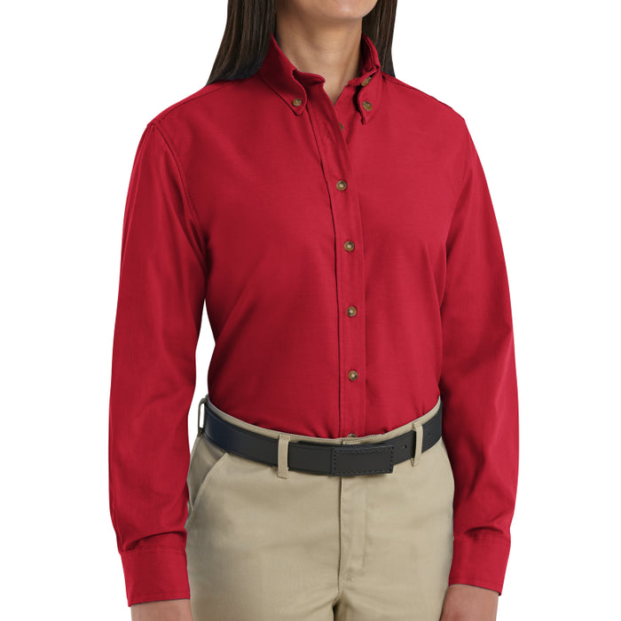 Red Kap®  Women's Long Sleeve Poplin Box Pleated Back Dress Shirt - SP91