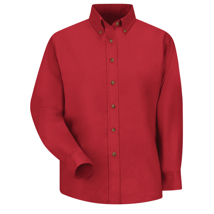 Red Kap®  Women's Long Sleeve Poplin Box Pleated Back Dress Shirt - SP91