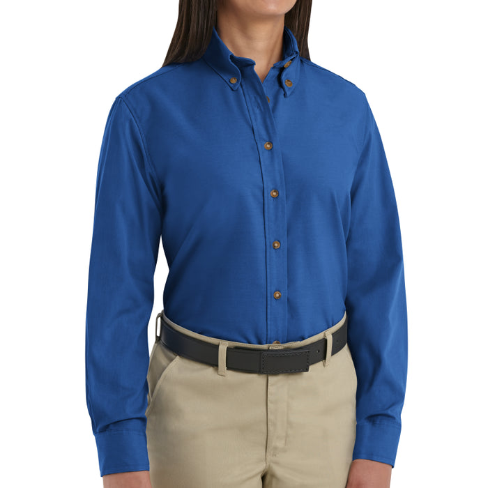 Red Kap®  Women's Long Sleeve Poplin Box Pleated Back Dress Shirt - SP91