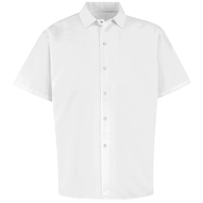 Red Kap® Men's Short Sleeve Long Cook Shirt - White - 5050
