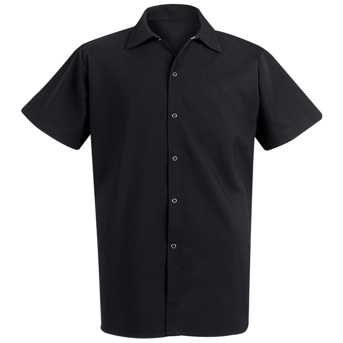 Red Kap® Men's Short Sleeve Pocketless Spun Poly Long Cook Shirt - 5035