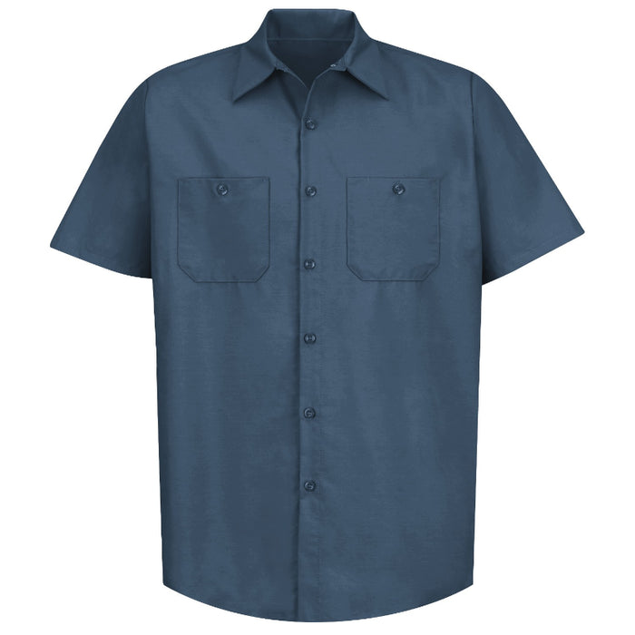 Red Kap® Men's Short Sleeve Industrial Work Shirt - Dark Blue - SP24