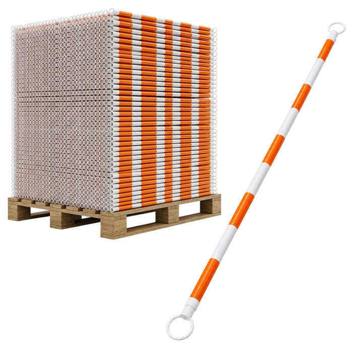 Retractable Traffic Cone Bar - 6' - 10' Feet Adjustable - Orange / White