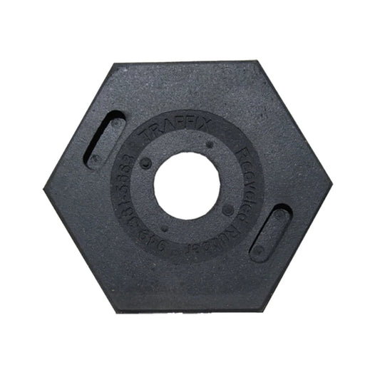 Rubber Delineator Base 12 Lbs Weight - Hexagonal - Recycled Rubber