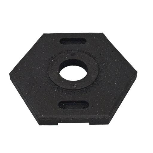 Rubber Delineator Base 18 Lbs Weight - Hexagonal - Recycled Rubber