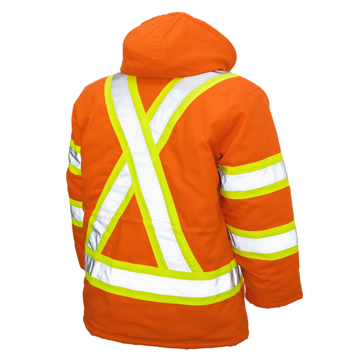 Tough Duck Safety Parka Jacket with Quick Release Hoodie - S157