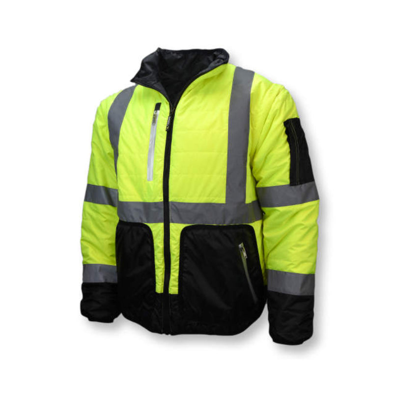 Radians High Visibility Quilted Reversible Jacket - ANSI Class 3 - Typ ...