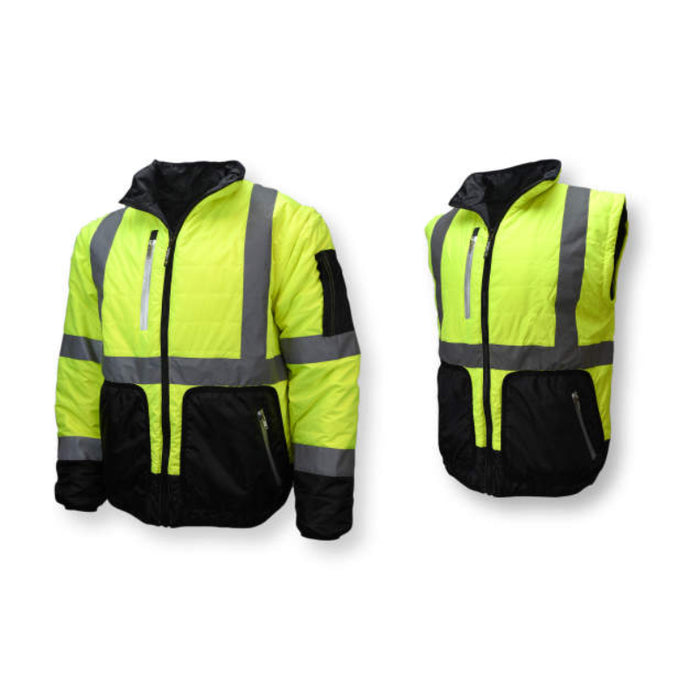 Radians High Visibility Quilted Reversible Jacket - ANSI Class 3 - Type R - SJ510