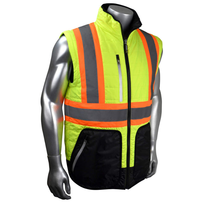 Radians Hi Vis Quilted Reversible Jacket - X- Back - ANSI Class 3 Type R - SJ510X-3