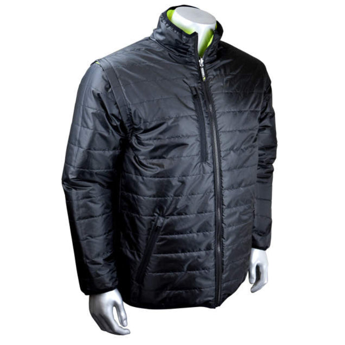 Radians Hi Vis Quilted Reversible Jacket - X- Back - ANSI Class 3 Type R - SJ510X-3