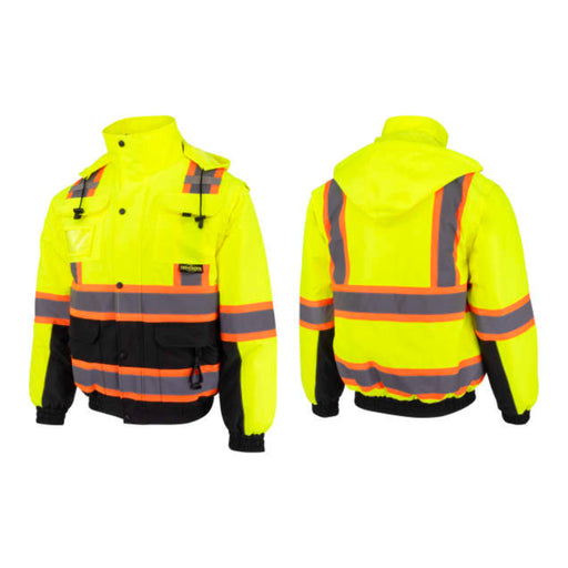 Radians High Visibility Hooded Bomber Jackets - ANSI Class 3 Type R - SJ511B