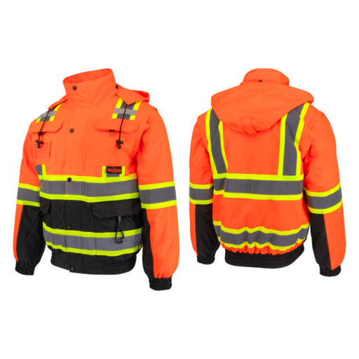 Radians High Visibility Hooded Bomber Jackets - ANSI Class 3 Type R - SJ511B