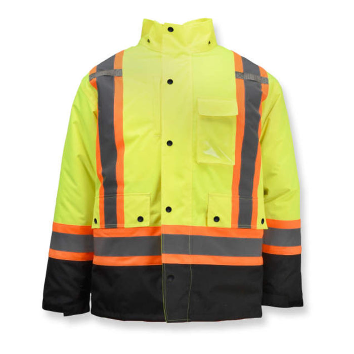 Radians Hi Vis Weatherproof Parka with Zip-Out Reversible Bomber Jacket - ANSI Class 3 Type R - SJ610B