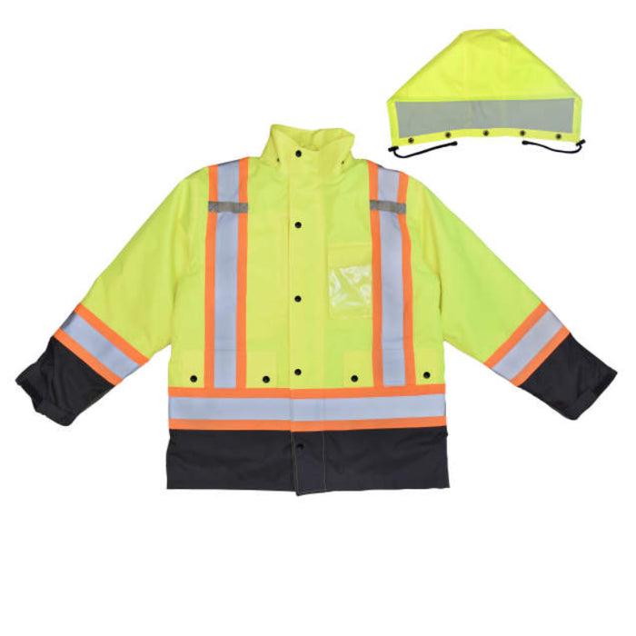 Radians Hi Vis Weatherproof Parka with Zip-Out Reversible Bomber Jacket - ANSI Class 3 Type R - SJ610B
