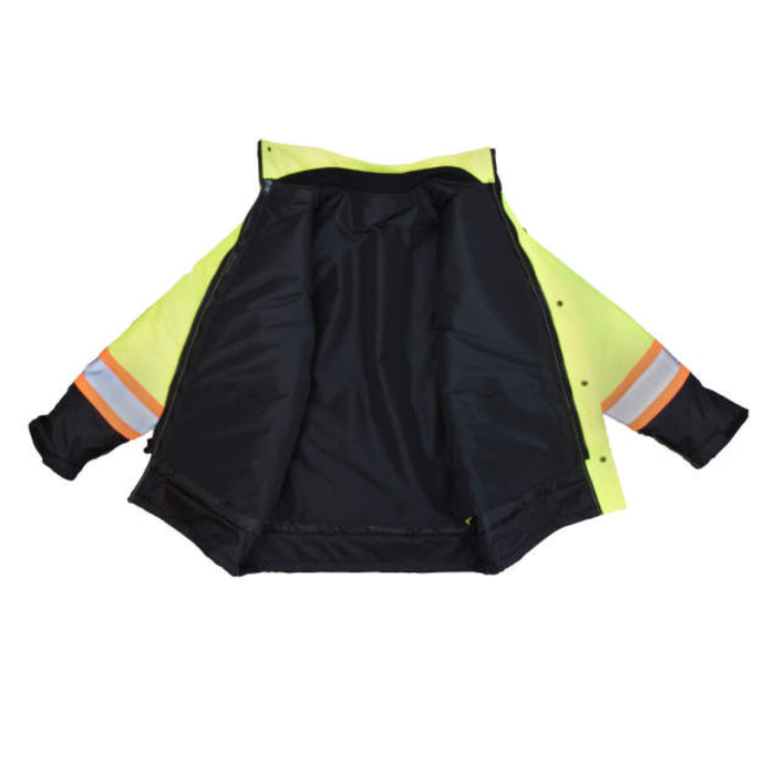 Radians Hi Vis Weatherproof Parka with Zip-Out Reversible Bomber Jacket - ANSI Class 3 Type R - SJ610B
