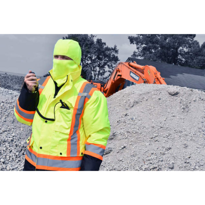 Radians Hi Vis Weatherproof Parka with Zip-Out Reversible Bomber Jacket - ANSI Class 3 Type R - SJ610B