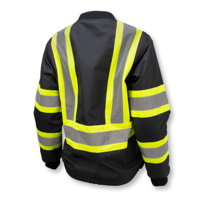 Radians Hi Vis Women's Bomber Jacket - ANSI Class 1 - Black - SJ910B-1ZGW