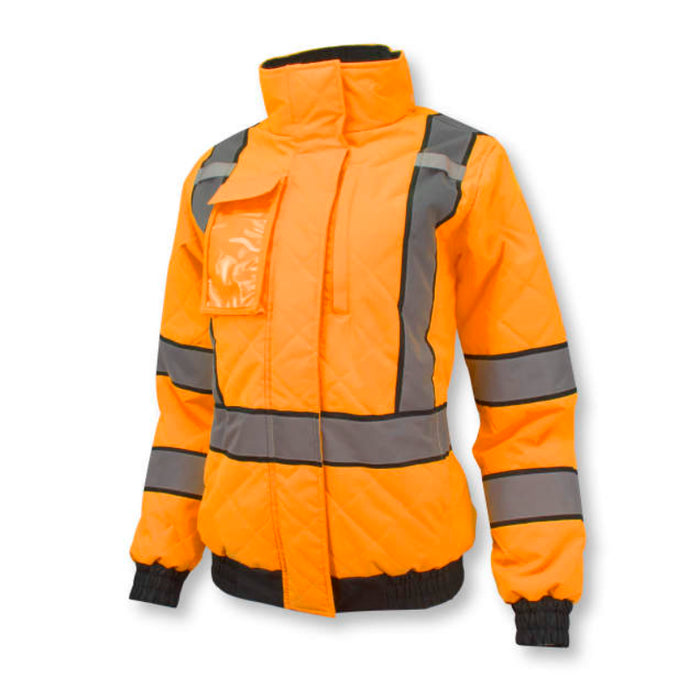 Radians High Visibility Women's Quilted Bomber Jacket - ANSI Class 3 - SJ930-3