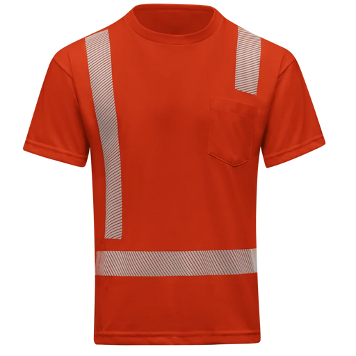 Red Kap® Hi-Visibility Short Sleeve Performance Core Tee - ANSI Class 2 - SK25HV