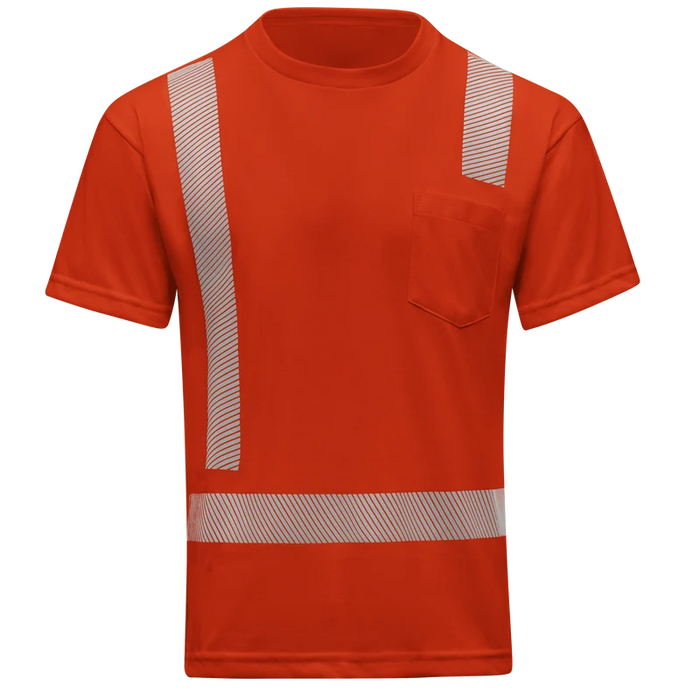 Red Kap® Hi-Visibility Short Sleeve Performance Core Tee - ANSI Class 2 - SK25HV