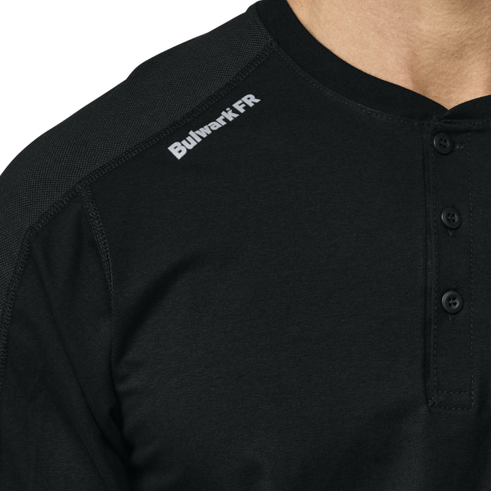 Bulwark® FR Men's Lightweight Flex Knit Henley CAT 2 - STL2