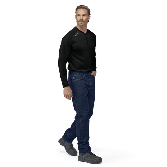 Bulwark® FR Men's Lightweight Flex Knit Henley CAT 2 - STL2