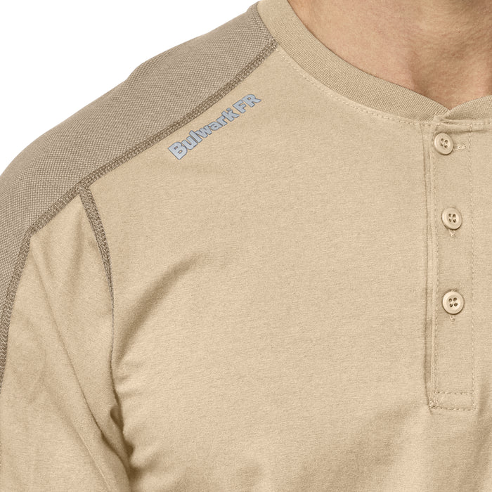 Bulwark® FR Men's Lightweight Flex Knit Henley CAT 2 - STL2