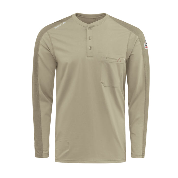 Bulwark® FR Men's Lightweight Flex Knit Henley CAT 2 - STL2