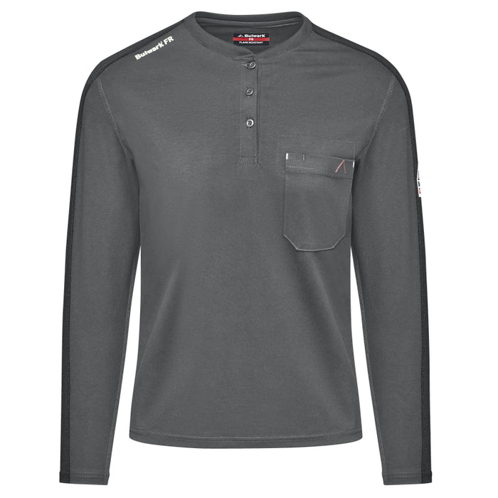 Bulwark® Flame Resistant Women's Knit Henley Shirt  - STL3