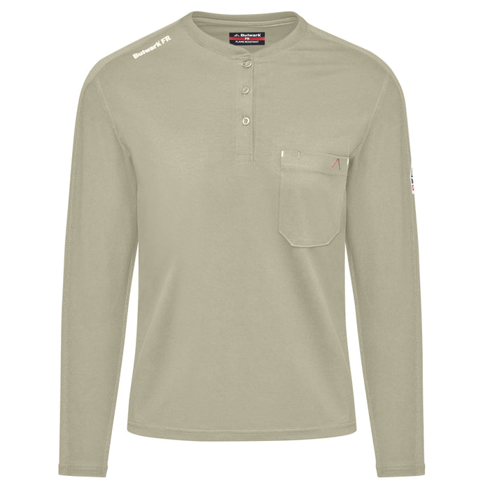 Bulwark® Flame Resistant Women's Knit Henley Shirt  - STL3
