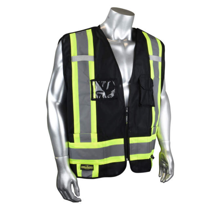 Radians Hi Vis ANSI Class 1 Type O Heavy Duty 7-Pocket Tear Away Cruiser Vest X-Back - SV020X-1