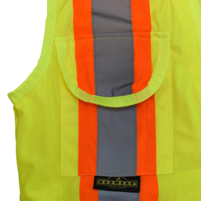 Radians Hi Vis ANSI Class 2 Type R Heavy Duty Safety Vest with Back Pouch X-Back - SV030X-2