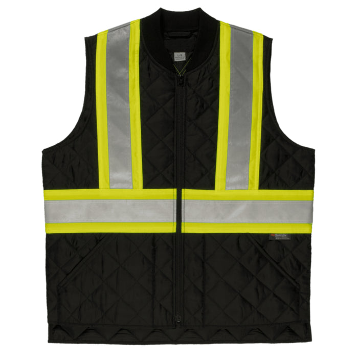 Tough Duck® Hi Vis Quilted Body Warmer Safety Vest - X-Back - ANSI Class 2 - SV05