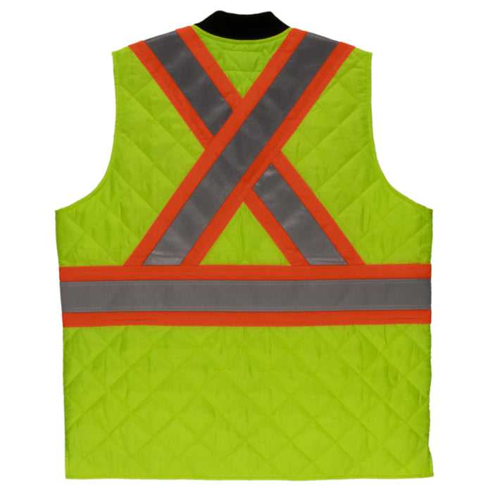 Tough Duck® Hi Vis Quilted Body Warmer Safety Vest - X-Back - ANSI Class 2 - SV05