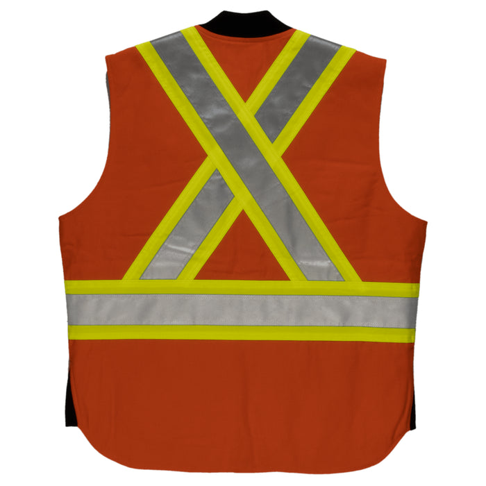 Tough Duck® Duck Cotton Insulated Winter Safety Vest - X-Back - SV06