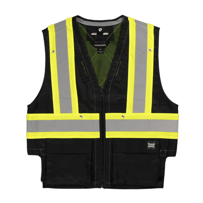 Tough Duck® Hi Vis Harness Compatible Safety Vest - X-Back - ANSI Class 2 - SV09
