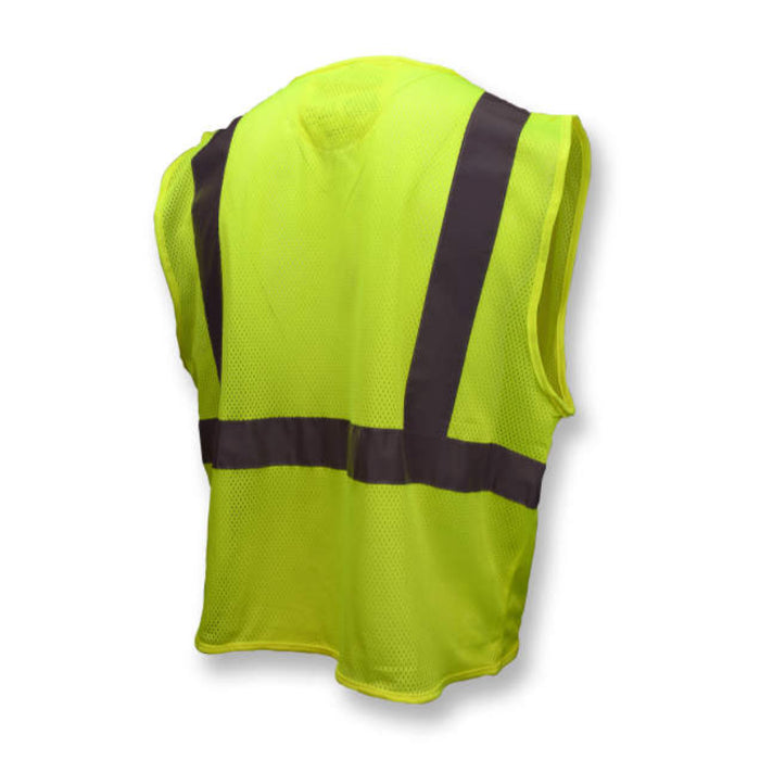 Radians High Visibility ANSI Class 2 Type R Self-Extinguishing Safety Vest with Zipper - SV25